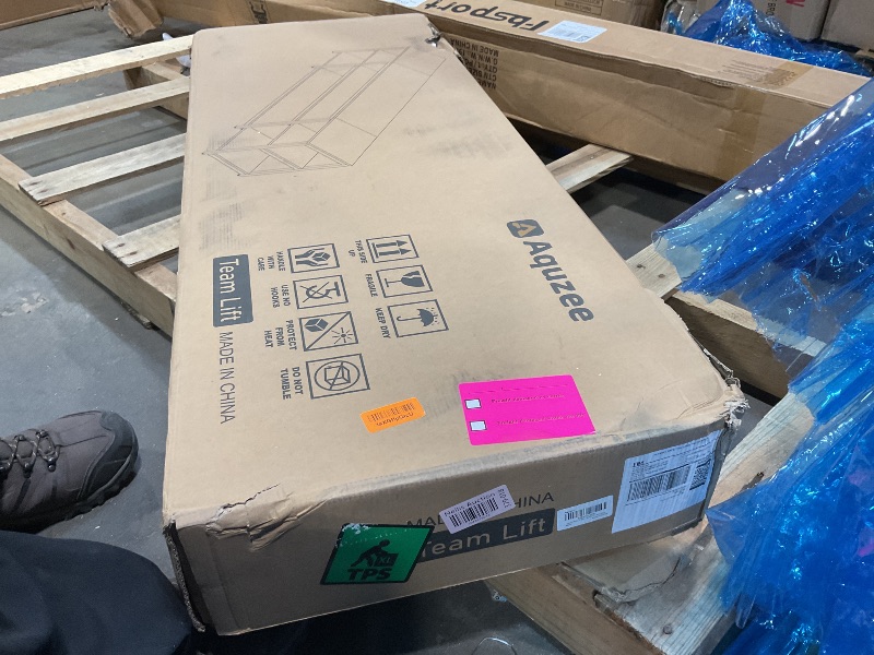 Photo 1 of **MINOR SCRAPE**Aquzee White TV Stand for up to 85inch, Entertainment Center for 70 75 80 85" TV, 75.2" Wide Wood Television Console Table for Living Room Bedroom Gaming Room