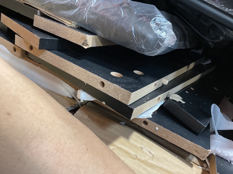 Photo 1 of **COLOR IS BROWN. DAMAGE TO CORNERS. SCRATCH**VECELO Small Bar Table and Chairs Tall Kitchen Breakfast Nook with Stools/Dining Set for 2, Storage Shelves, Space-Saving, Retro