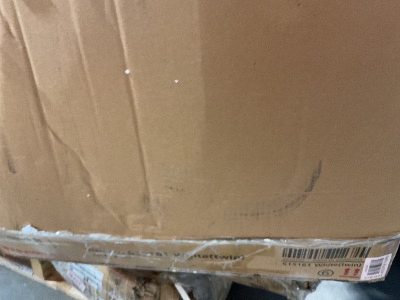 Photo 1 of **SCRAPE DAMAGE. MISSING HARDWARE. SELLING FOR PARTS. ** Bed frame. Size unknown