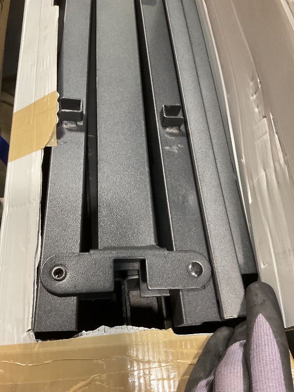 Photo 1 of **MINOR USE WEAR**JETO Metal Bed Frame,King Size Bed Frame with Storage Space,Heavy Duty Sturdy Mattress Foundation,Easy Assembly,No Box Spring Needed, Black,18 Inch,King