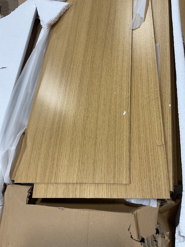 Photo 1 of **MINOR DAMAGE ON BOTH THIN PIECES**IULULU Sideboard Buffet Kitchen Storage Cabinet with PE Rattan Decor Doors, Cupboard Console Table for Living Room, Dining Room, Hallway, Kitchen, 26.77 x 15.75 x 40.94 inch, Espresso