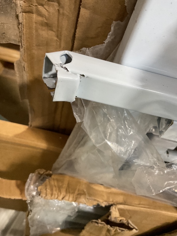 Photo 1 of **ONE BEAM DAMAGED**WAOWAO 71" Extra Tall Cat Pet Gate 29.92-61.42" Wide Pressure Mounted Walk Through Swing Auto Close Safety White Metal Dog Pet Puppy Cat for Indoor Stairs,Doorways