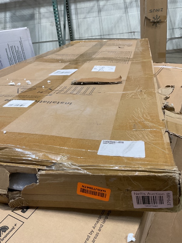 Photo 1 of **ONE BEAM DAMAGED**WAOWAO 71" Extra Tall Cat Pet Gate 29.92-61.42" Wide Pressure Mounted Walk Through Swing Auto Close Safety White Metal Dog Pet Puppy Cat for Indoor Stairs,Doorways