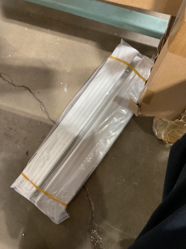 Photo 1 of **ONE BEAM DAMAGED**WAOWAO 71" Extra Tall Cat Pet Gate 29.92-61.42" Wide Pressure Mounted Walk Through Swing Auto Close Safety White Metal Dog Pet Puppy Cat for Indoor Stairs,Doorways