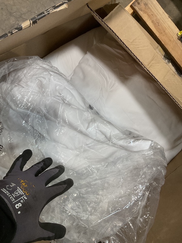 Photo 1 of **DIRT FROM TRANSPORT **CozyLux California King Comforter Set with Sheets 7 Pieces, White Seersucker Bed in a Bag Cal King Luxury Soft Bedding Sets with Down Alternative Comforter, Sheets, Pillowcases & Shams for All Season