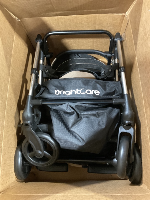 Photo 1 of ***FOR PARTS ONLY ASSEMBLY PIECES DON'T MATCH*** BRIGHTCARE 3-in-1 Small Pet Stroller for Small Dogs & Cats Under 20 lb with Detachable Carrier, Converts to Car Seat, Ultra-Lightweight only 11lb, One-Hand Fold, No-Zipper Entry