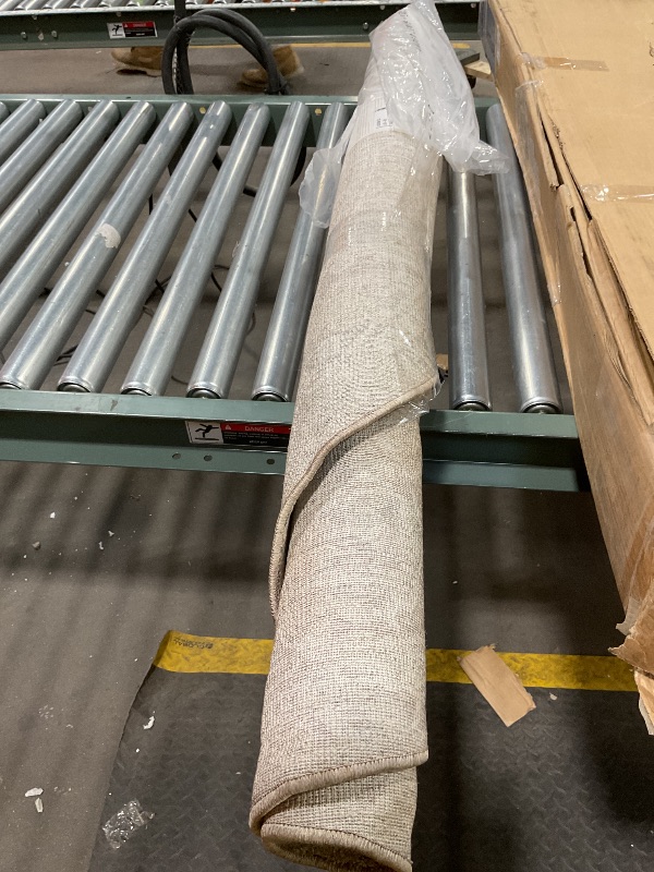 Photo 1 of ***DIRTY/ VERY STRONG & LOUD ODOR*** Loloi Chris Loves Julia Louisa Collection LOI-03 Taupe/Ivory 5'-3" x 5'-3", .38" Pile Height, Round Area Rug