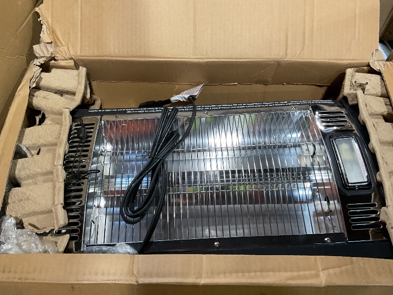 Photo 1 of ***FOR PARTS ONLY DAMAGED (NON-FUNCTIONAL) & MISSING REMOTE*** Comfort Zone CZQTV5M Ceiling Mounted Radiant Quartz Heater with Halogen Light Included