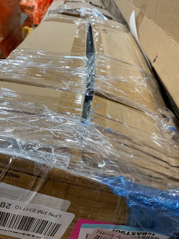 Photo 1 of **45 INCHES UNDAMAGED ON ALL 4 PANELS. MAJOR DAMGE TO THE REST **NMOZATA Wood Panels for Wall and Ceiling, 4PCS 21Sq.Ft 3D Fluted Sound Absorption Wall Panels for Interior Wall Decor for Home, Office, Studio (Oak)