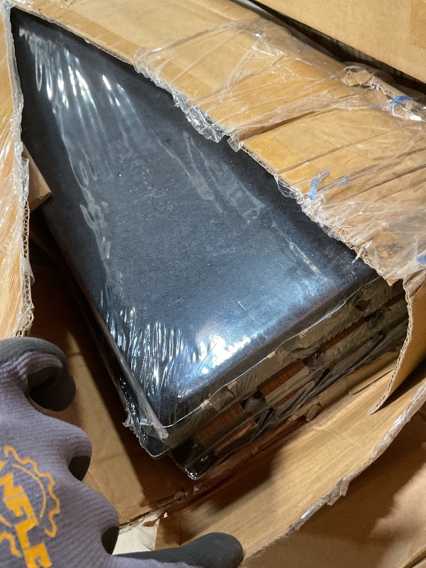 Photo 1 of **45 INCHES UNDAMAGED ON ALL 4 PANELS. MAJOR DAMGE TO THE REST **NMOZATA Wood Panels for Wall and Ceiling, 4PCS 21Sq.Ft 3D Fluted Sound Absorption Wall Panels for Interior Wall Decor for Home, Office, Studio (Oak)