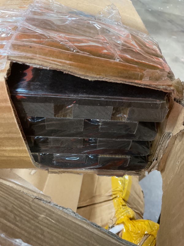 Photo 1 of **45 INCHES UNDAMAGED ON ALL 4 PANELS. MAJOR DAMGE TO THE REST **NMOZATA Wood Panels for Wall and Ceiling, 4PCS 21Sq.Ft 3D Fluted Sound Absorption Wall Panels for Interior Wall Decor for Home, Office, Studio (Oak)