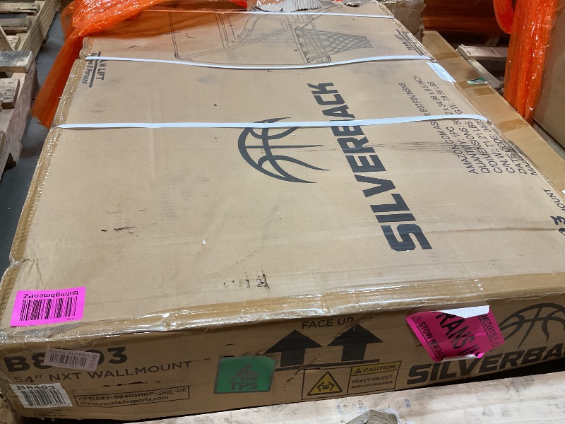 Photo 1 of **CORNER DENTED**Silverback NXT 54" Wall Mounted Adjustable-Height Basketball Hoop with QuickPlay Design