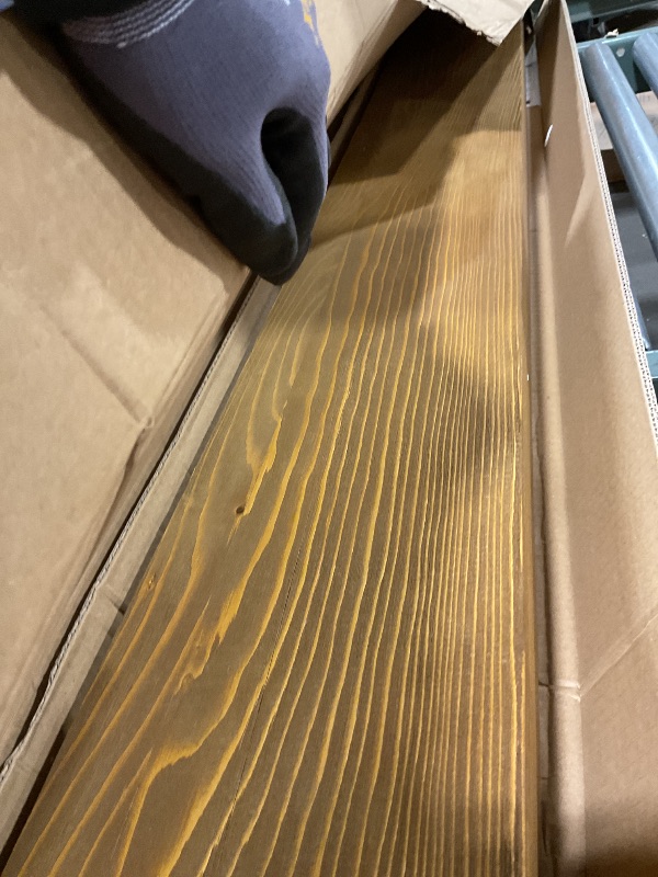 Photo 1 of **MISSING WALL MOUNT BRACKET**BoscoMondo Solid Wood Fireplace Mantel Shelf, Floating Mantle for Living Room, Farmhouse Rustic Wood Mantel, Easy Wall Mount with Heavy-Duty Metal Bracket (60", Oak)