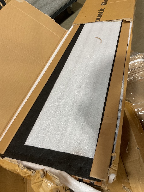 Photo 1 of **MINOR DAMAGE ONE PIECE**Art3d 2-Pack 108" x 12" Acoustic Wood Panels for Wall, Soundproof Wood Slat Panel for Wall and Ceiling, 3D Fluted Sound Absorbing Paneling for Interior Wall Decor, Living Room, Bedroom - Teak