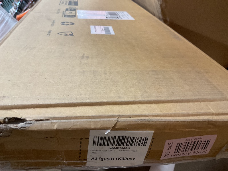 Photo 1 of **MINOR DAMAGE ONE PIECE**Art3d 2-Pack 108" x 12" Acoustic Wood Panels for Wall, Soundproof Wood Slat Panel for Wall and Ceiling, 3D Fluted Sound Absorbing Paneling for Interior Wall Decor, Living Room, Bedroom - Teak