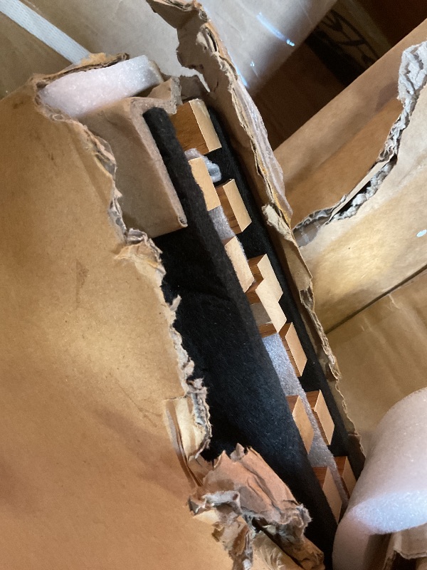 Photo 1 of **MINOR DAMAGE ONE PIECE**Art3d 2-Pack 108" x 12" Acoustic Wood Panels for Wall, Soundproof Wood Slat Panel for Wall and Ceiling, 3D Fluted Sound Absorbing Paneling for Interior Wall Decor, Living Room, Bedroom - Teak