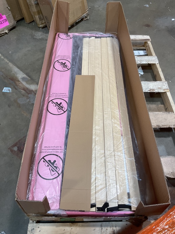 Photo 1 of **SCRAPES. DIRT**IOILORI Queen Size Upholstered Platform Bed, Queen Size Bed Frame with Tufted Button Headboard, Sturdy Frame Wooden Slats, No Spring Mattress Required, Noiseless, Easy to Assemble, Pink