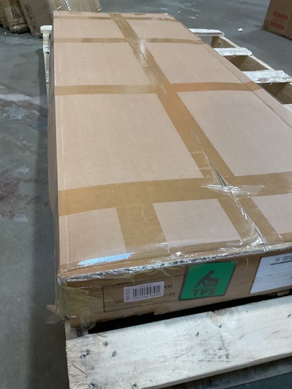 Photo 1 of **SCRAPES. DIRT**IOILORI Queen Size Upholstered Platform Bed, Queen Size Bed Frame with Tufted Button Headboard, Sturdy Frame Wooden Slats, No Spring Mattress Required, Noiseless, Easy to Assemble, Pink