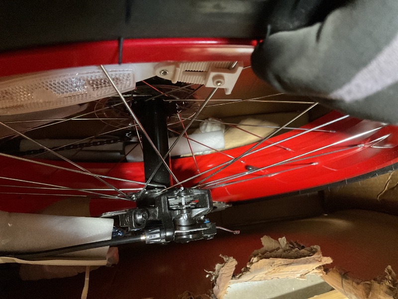 Photo 1 of **SCRAPES FROM TRANSPORT **Mongoose Dolomite Fat Tire Mountain Bike, For Men and Women, 26 Inch Wheels, 4 Inch Wide Knobby Tires, 7-Speed, Adult Steel Frame, Front and Rear Brakes, Blue/Red