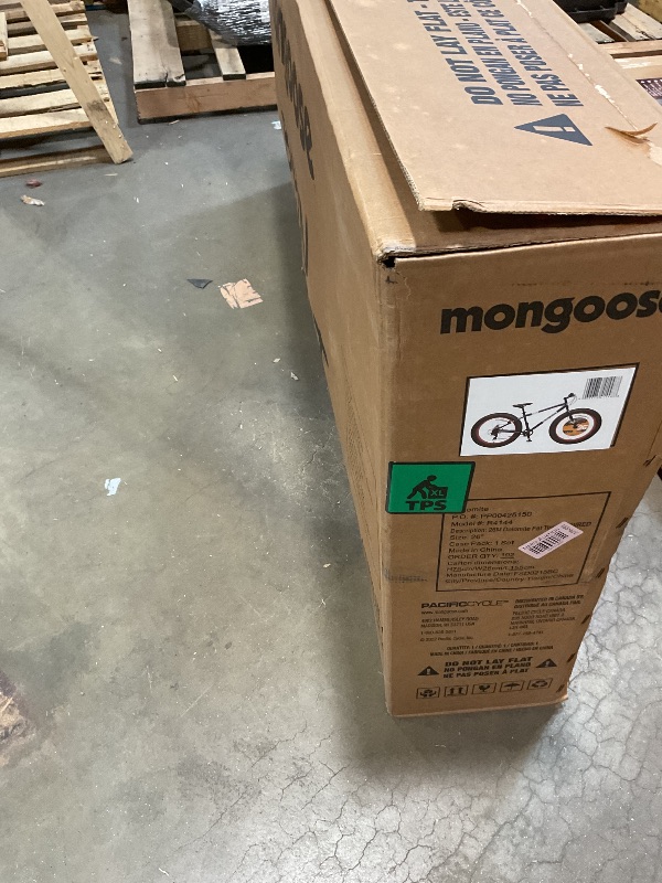 Photo 1 of **SCRAPES FROM TRANSPORT **Mongoose Dolomite Fat Tire Mountain Bike, For Men and Women, 26 Inch Wheels, 4 Inch Wide Knobby Tires, 7-Speed, Adult Steel Frame, Front and Rear Brakes, Blue/Red