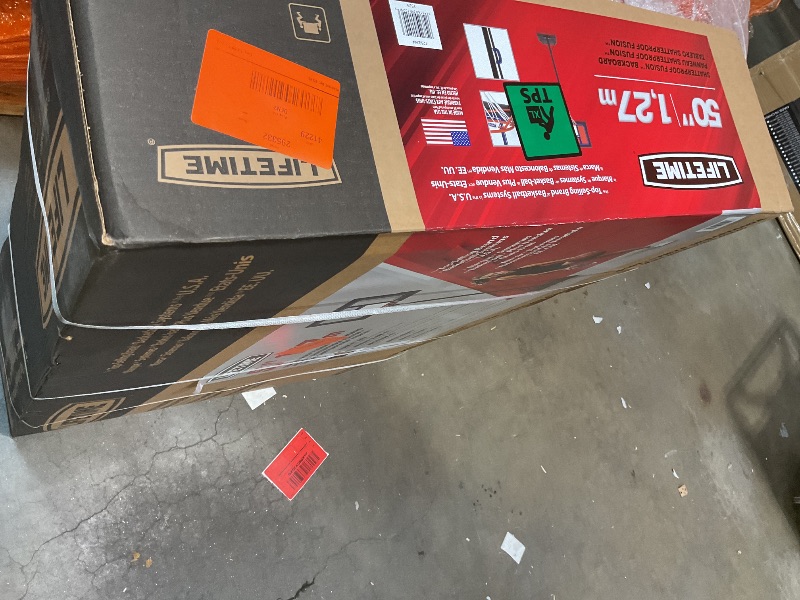 Photo 1 of **BACKBOARD SCRATCHED**Lifetime Portable Basketball Hoop, 50 Inch Shatterproof Backboard, Blue/Black