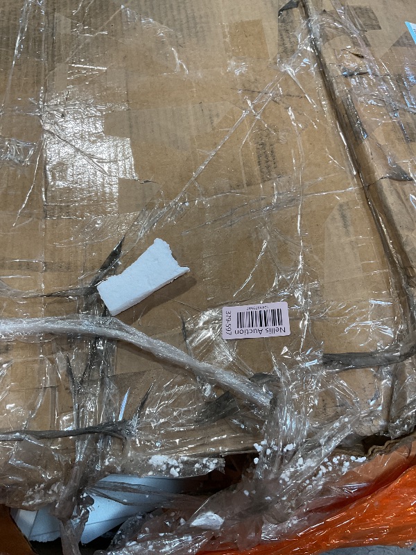 Photo 1 of **SELLING FOR PARTS. MAJOR DAMAGE TO CORNERS**Jocoevol Farmhouse Dresser 8 Drawer Dresser for Bedroom, Large Wooden Dressers Double Grey Dresser with Deep Drawers Dressers for Hallway, Entryway (White and Brown)