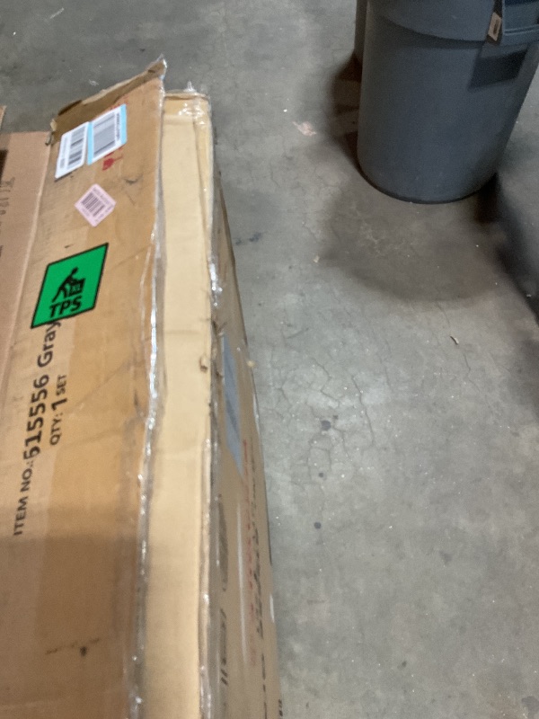 Photo 1 of **TABLE ONLY. DAMAGE ON CORNER**Yaheetech Dining Table Set for 4 Industrial Kitchen Table with 4 Chairs, Space-Saving Design for Apartment, Small Space, Breakfast Nook, Gray