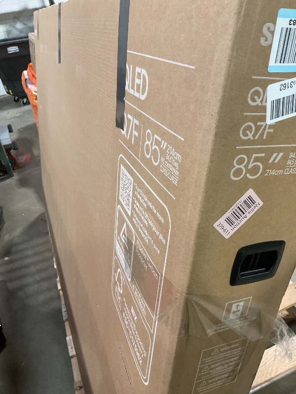 Photo 1 of **MAJOR DAMAGE TO SCREEN. SELLING FOR PARTS**Samsung 85-Inch Class QLED Q7F Series Samsung Vision AI Smart TV (2025 Model, 85Q7F) Quantum HDR, Object Tracking Sound Lite, Q4 AI Gen1 Processor, 4K upscaling, Gaming Hub, Alexa Built-in