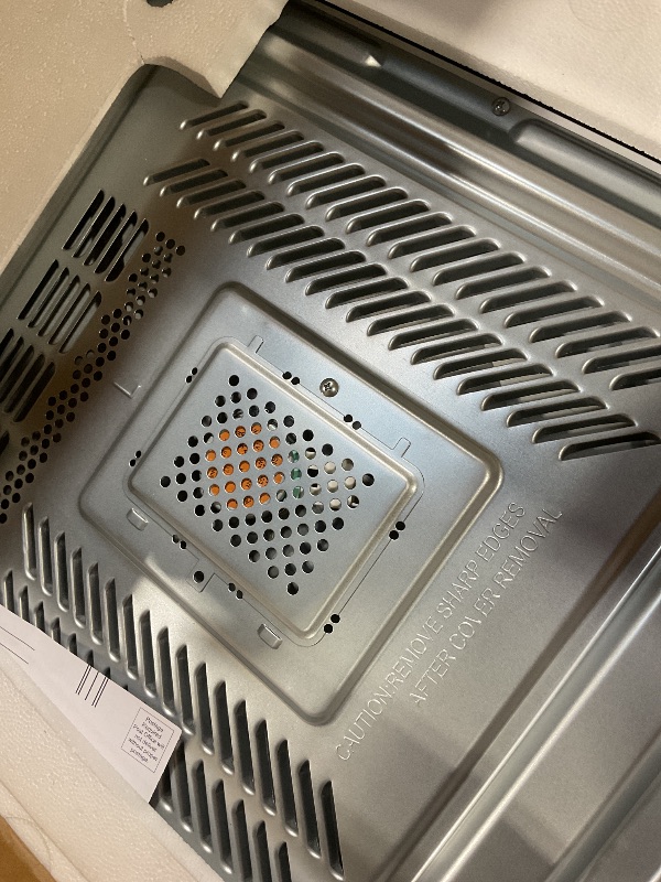 Photo 1 of **SELLING FOR PARTS. DOOR DOES NOT OPEN**GE Countertop Microwave Oven,1, 200-watt Capacity, 2.0 Cubic Ft., 8 Auto Setting Cooking Settings, Child-Lock Technology, Kitchen Essentials for the Countertop, Dorm Room or Apartment, Stainless Steel