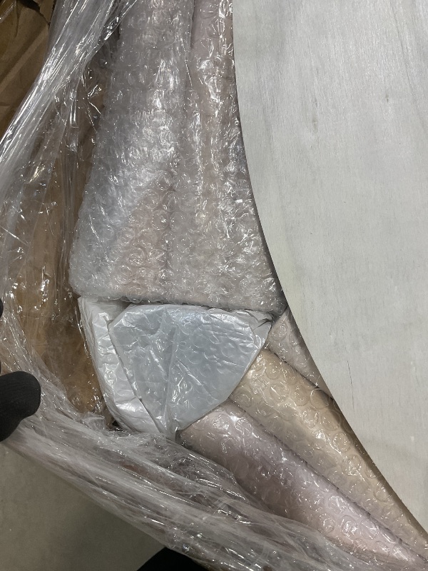 Photo 1 of **PLATFORMED CRACKED**Barydat Christmas Village Display Tree Stand 5 Tier 59 Inches Christmas Display Shelves with Snow Blanket Garland Xmas Tree Wooden Holder for Holiday