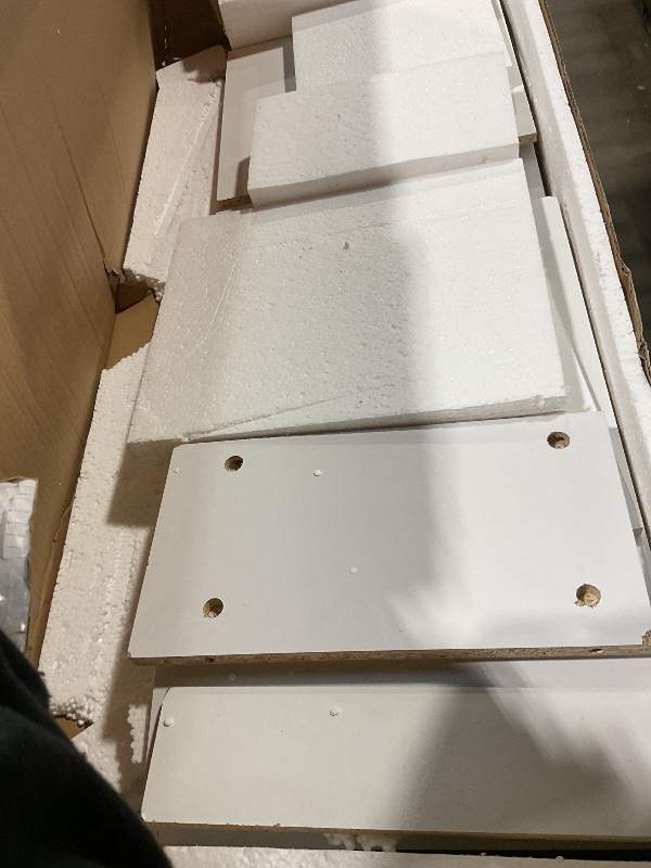 Photo 1 of **SELLING FOR PARTS. MISSING INSTALLATION PARTS****ClosetMaid Modular Storage Shelf Unit with 12 Adjustable Shelves & Dividers, White