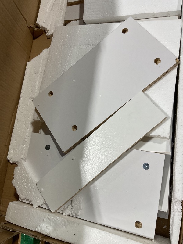 Photo 1 of **SELLING FOR PARTS. MISSING INSTALLATION PARTS****ClosetMaid Modular Storage Shelf Unit with 12 Adjustable Shelves & Dividers, White