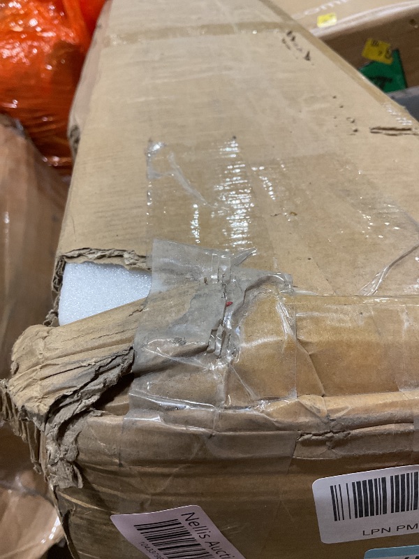 Photo 1 of ** PLASTIC MSATERIAL /CORNER DAMAGE**. 3 PIECES UP TO 4 INCHES. Art3d 8-Pack 96 x 6in. WPC Acoustic Slat Wall Panel for Modern Interior Decor, TV Background, Living Room, Matte Black