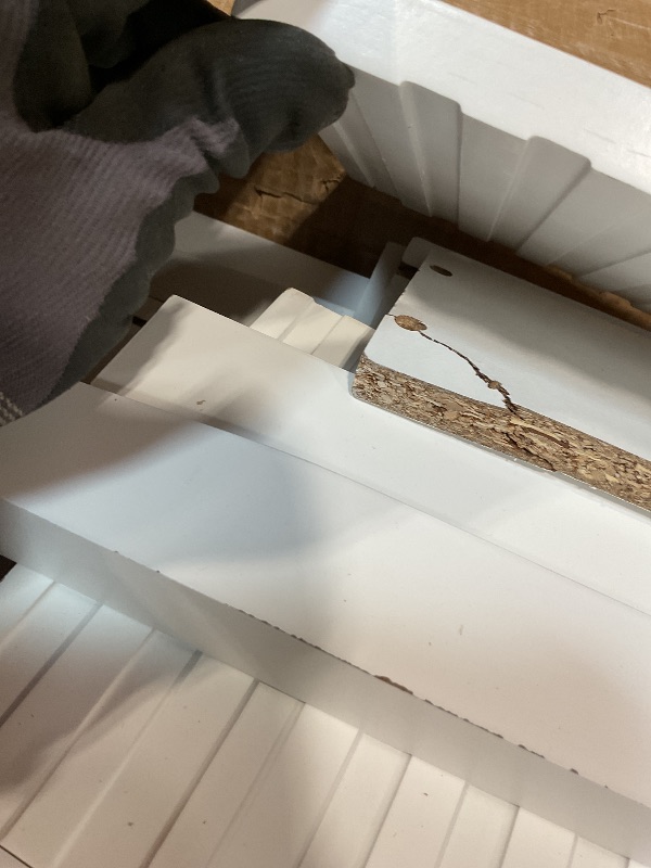 Photo 1 of **MAJOR DAMAGE. SELLING FOR PARTS**May in Color Large White 3 Drawer Dresser, Painted 30 Inch Tall Wood Nightstand with Storage, Wide Modern Chest of Drawers with Ball Bearing Slide for Bedroom Hallway Living Room Entryway Office