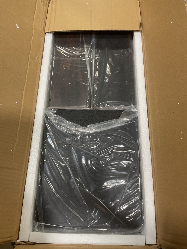 Photo 1 of ***MANUFACTURE DEFECT NO DRILLING HOLES FOR ASSEMBLY*** MECCANIXITY Wood Grain Speaker Stands 1 Pair 15.7 Inch (40cm) Universal Small Speaker Stand Hollowed Stands Enhanced Audio Listening for Home Theaters Cinema