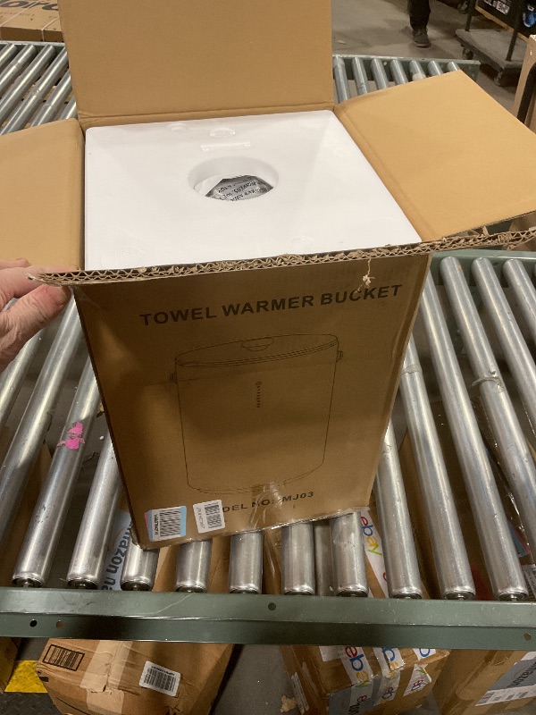 Photo 1 of ***UNKNOWN MISSING PIECES/ DAMAGES UNTESTED*** Uthfy Luxury Towel Warmer Bucket for Bathroom & Spa - Fits 2 Large 40"x70" Bath Towels, Robes, Blankets, PJ's, Built-in Fragrance Holder, Smart Timer, Fast Heating, Ideal Warm Gift for Home & Holidays