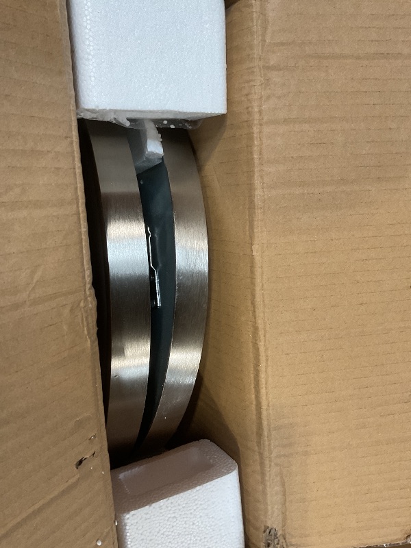 Photo 1 of 14 Inch Flush Mount LED Ceiling Light Fixture, Slim Dimmable Flush Mount Light for Kitchen, Metal and Glass Modern Ceiling Light for Low Ceiling, Bedroom, Laundry, Brushed Nickel, 26W, 3000K, 2 Pack