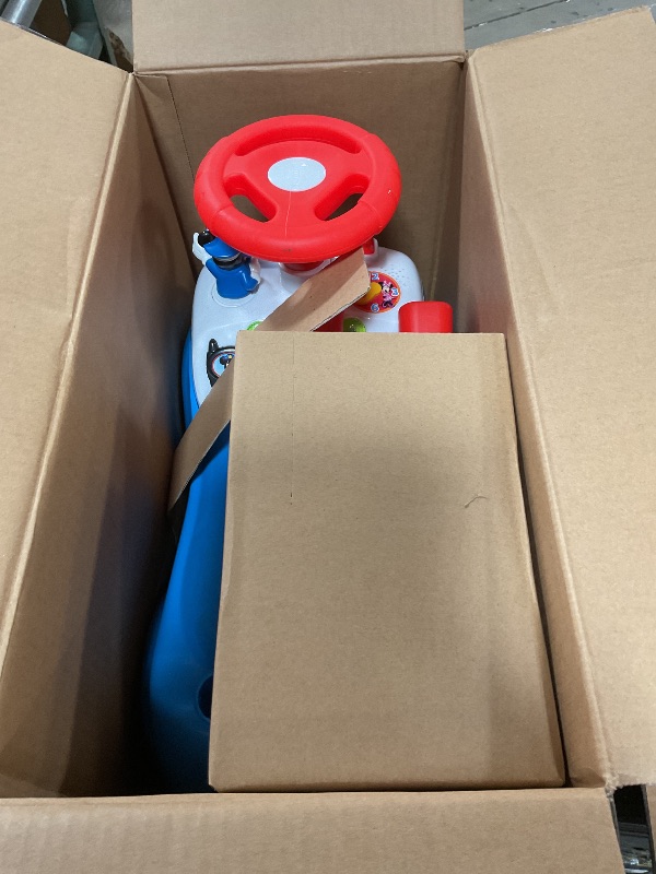 Photo 1 of Kiddieland Disney Mickey Police Car Ride-On with Lights & Sounds, Toddler Push Car, Siren Horn Blinker, Interactive Steering Wheel Images, Ages 12–36 Months, Sturdy Foot-to-Floor