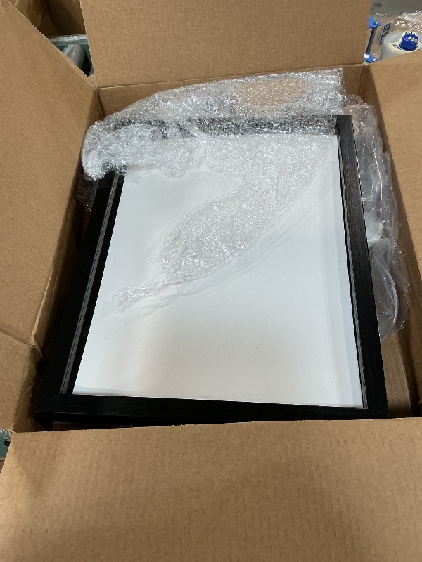 Photo 1 of 1 Pack T Shirt Display Frame, 18'' X 14'' Black Imitation Wood T Shirt Frame with 98% UV Protection Acrylic, 1" Depth of Usable Space Shadow Box, Display Case for Shirts, Jerseys, Memorabilia