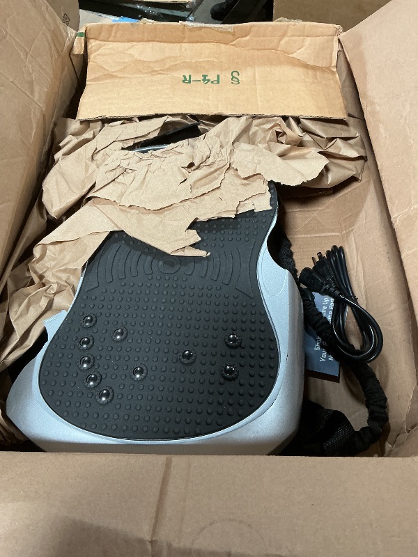 Photo 1 of **FOR PARTS ONLY/ NON-FUNCTIONAL*** Natini Vibration Plate Exercise Machine - Whole Body Workout Vibration Platform Lymphatic Drainage Machine for Weight Loss Home Fitness W/Pilates Bar Resistance Bands Remote - Silver