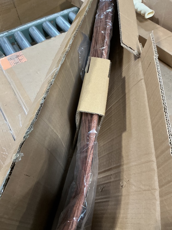 Photo 1 of **HAS MINOR DAMAGE (BENT IN THE MIDDLE*** FAITHSAIL 4FT LED Light Fixture with 3000K/4000K/5000K CCT Selectable Dimmable 4 Foot LED Linear with Wooden Look 50W 5500LM Flush Mount Ceiling Wraparound for Kitchen, Bedroom, Laundry