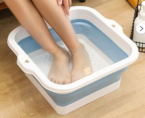 Photo 1 of **STOCK PHOTO FOR ITEM LIKENESS (COLOR BLACK) *** Folding Foot Bath Tub Household Portable Over Calf Insulation Plastic Foot Massage Foot Bath Health Foot Bath Massage Basin