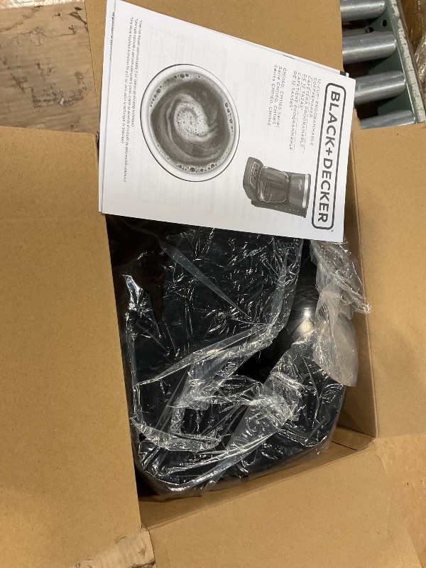 Photo 1 of **NON FUNCTIONAL** PARTS ONLY**BLACK+DECKER 12-Cup Digital Coffee Maker, Programmable, Washable Basket Filter, Sneak-A-Cup, Auto Brew, Water Window, Keep Hot Plate, Black