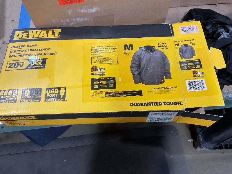 Photo 1 of ***MISSING PARTS***DEWALT DCHJ076A Heated Heavy Duty Work Coat Kit with 2.0Ah Battery and Charger