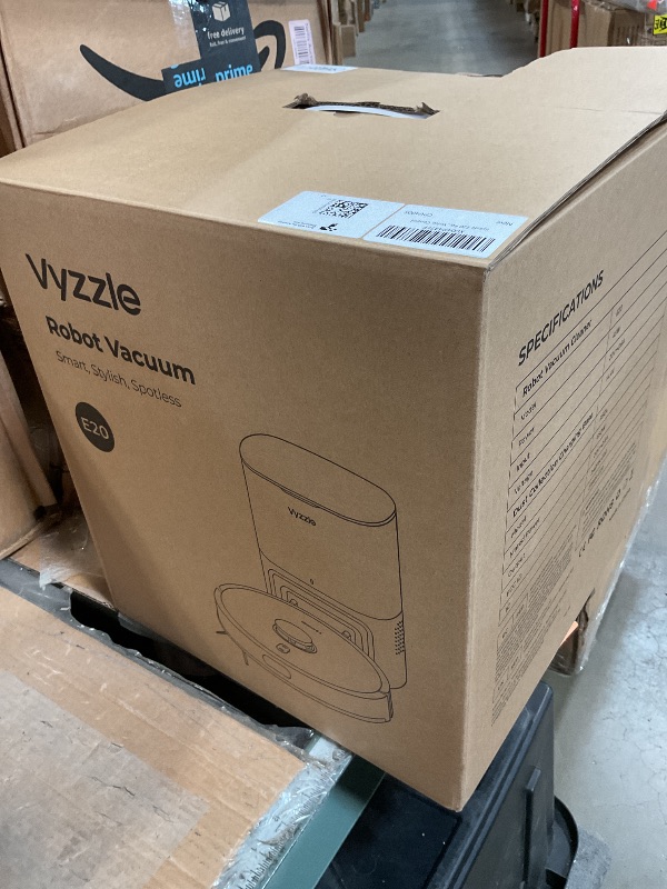 Photo 1 of **RECOMENDED FOR PARTS/ DOESN'T PICK UP DIRT*** Vyzzle E20 Robot Vacuum and Mop, 60-Day Robot Vacuum Self Emptying, 5500Pa Suction, Zoned & Scheduled Cleaning, LiDAR Navigation, Vacuum Robot for Pet Hair, Carpets, Floors, WiFi/App/Voice Control