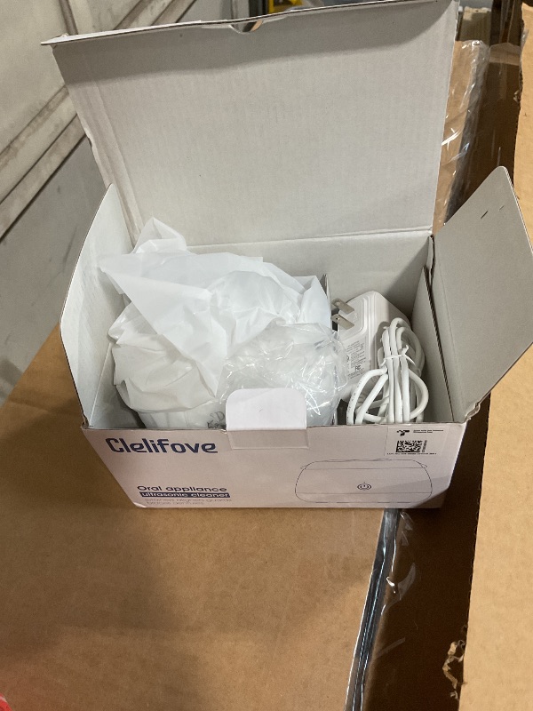 Photo 1 of **HEAVILY USED*** Ultrasonic Retainer Cleaner Machine 48kHz Denture and Aligner Cleaning Pod for Mouth Guards Night Guards Dental Trays Braces Toothbrushes Jewelry with 200ML Capacity (White)