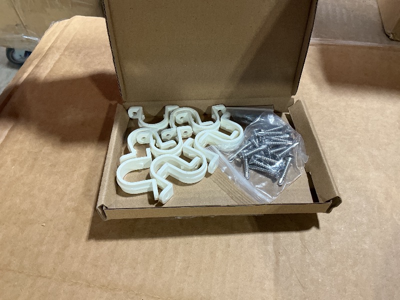 Photo 1 of 10 Set  Clamps,SCH 1/2 in (20 MM) PVC Pipe Strap Clips,Two Hole Plastic Pipe Clamps,Conduit Strap Clamps