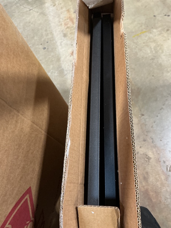 Photo 1 of **FOR PARTS BROKEN*** Royxen Large Standing Pegboard Display with T-Base, 2 x 5.4 Feet Metal Pegboard Display Stand with 30 Hooks, Peg Board Panels with Wheels for Vendors, Home and Retail Store (Black)