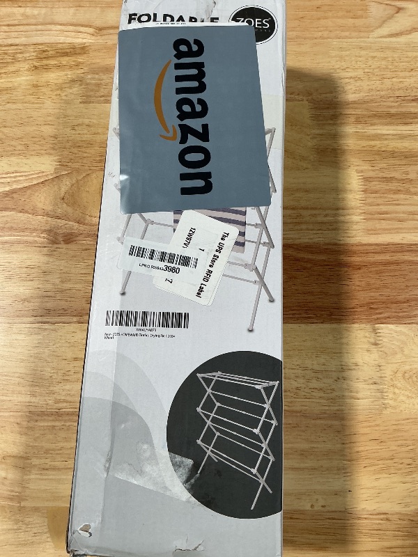 Photo 1 of ***FOR PARTS ONLY/ HAS DAMAGED ASSEMBLY PIECE*** ZOES HOMEWARE 2026 Enhanced Clothes Drying Rack | Foldable Drying Rack Clothing for Laundry | Small Collapsible Portable Dryers for Laundry | Use for Indoor & Outdoor | White 37.5"x29"x12"