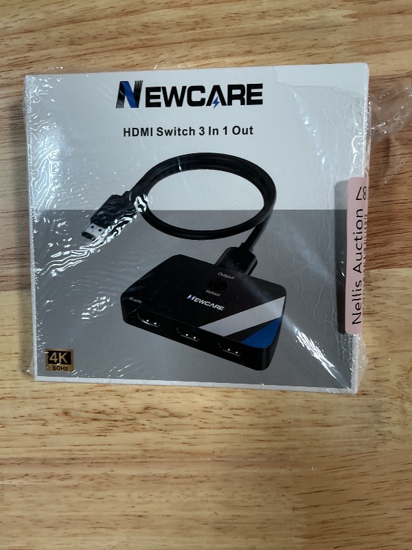 Photo 1 of [Upgrade] HDMI Switch 3 in 1 Out, 4K@60Hz HDMI 2.0 Switch Splitter with 2.6FT Long HDMI Cable, 3-Port HDMI Switcher Selector, Supports 4K 30Hz 3D 1080P HDCP2.2 for PS5 Xbox DVD Player Fire Stick PC